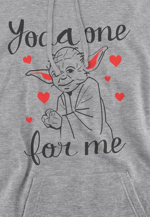 Produktbild Star Wars Yoda One For Me Kapuzenpullover Valentinstag (S)
