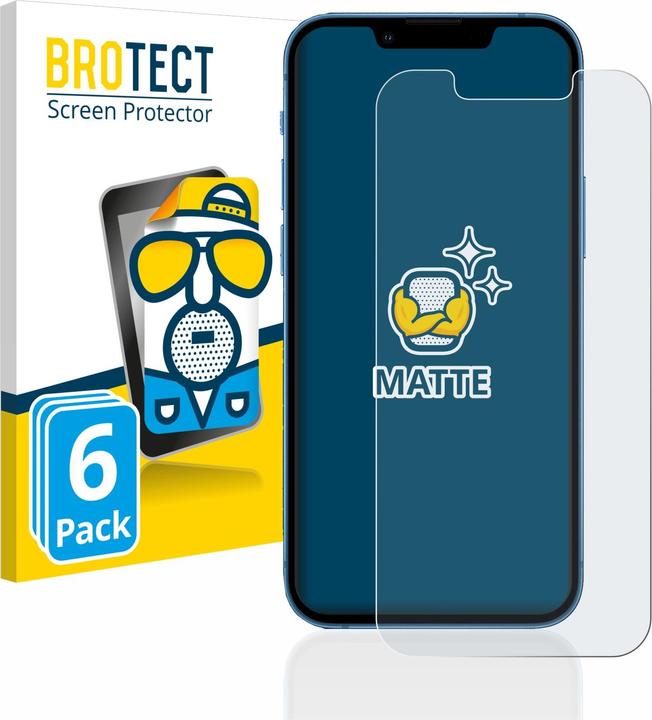 Actual product image BROTECT Anti-glare screen protector matt (6 Piece, Apple iPhone 13 mini)