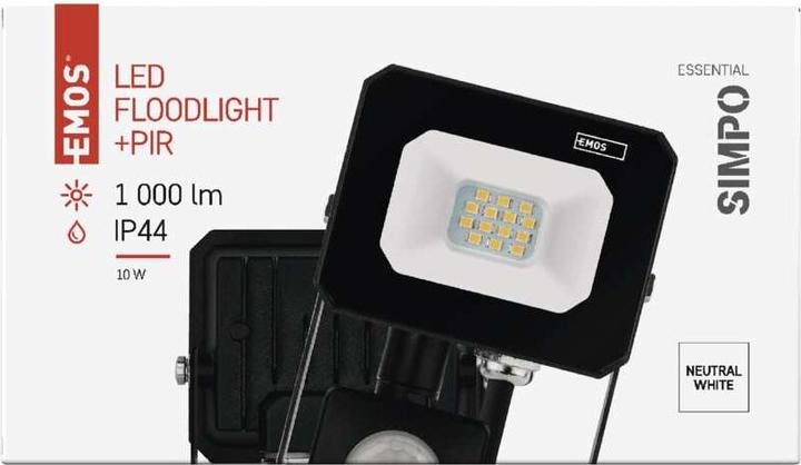 Actual product image Emos LED reflector SIMPO with motion sensor, 10 W, neutral white (1000 lm)