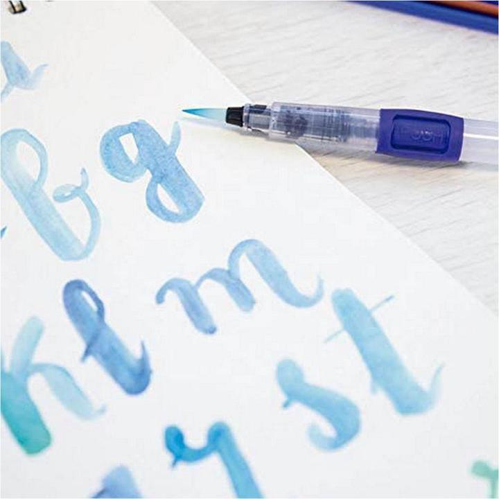 Actual product image Water brush + 5 watercolour pencils (Colored, 1 x)