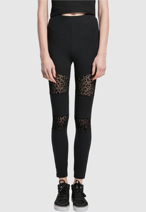 Image du produit Urban Classics Ladies Flock Lace Inset Leggings (XS)