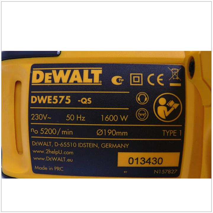 Produktbild DeWalt Kreissäge 1350 W, 190 mm + DWE575K-Gehäuse