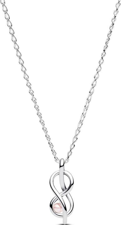 Pandora Infinity Knot Collier Halskette (Silber 925, 50 cm)