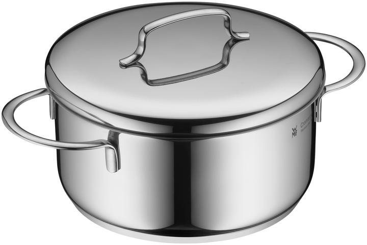 Produktbild WMF Kochtopf Bratentopf Induktion 16cm klein Metalldeckel 1,5l Mini Edelstahl (16.16 cm, Bräter + Schmortopf, Kochtopf, Edelstahl)