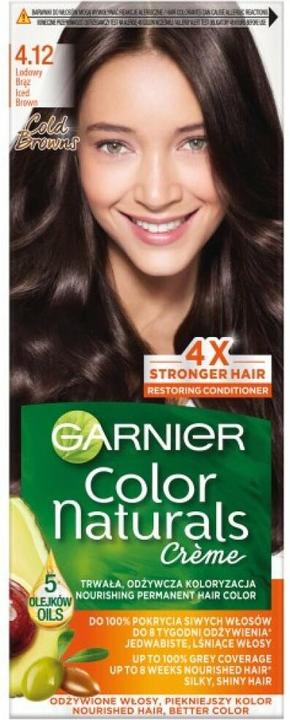 Garnier Color Naturals Creme Hair Coloring Cream 4.12 Ice Bronze (4.12 Ice Bronze)