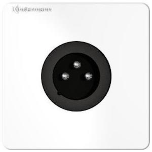 Actual product image 7456-416 Audio XLR male 3pin. Connector Neutrik, w/RAL 9010 (0.06 m, XLR)