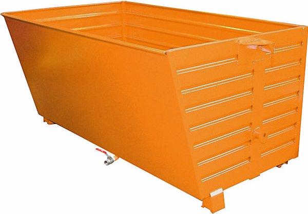 eurokraft pro Contenitore ribaltabile e impilabile per trucioli BSS, capacità 2 m³, arancione. (2000 l)
