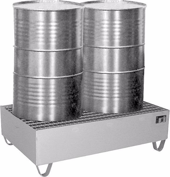 Image du produit Bauer Cuve de rétention en inox, pour fûts de 200 l, 2 fûts, L x l x h 1200 x 800 x
