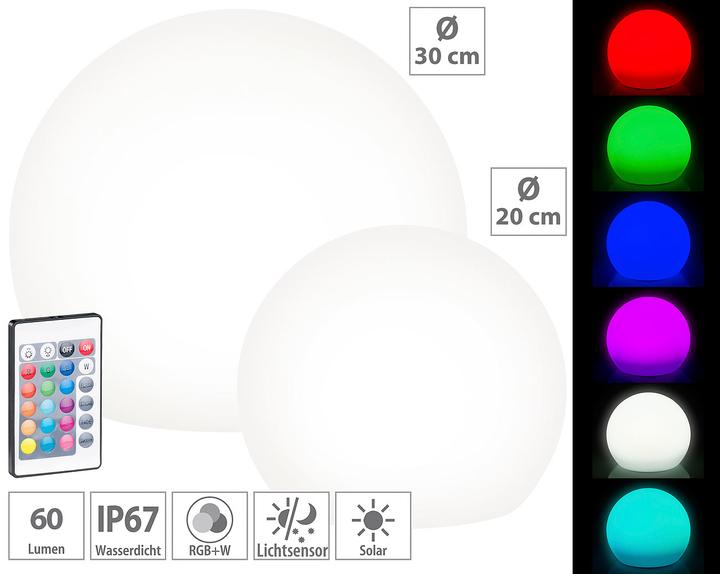 Produktbild Lunartec Bundel Solar-LED-Leuchtkugeln mit Fernbedienung (IP67)