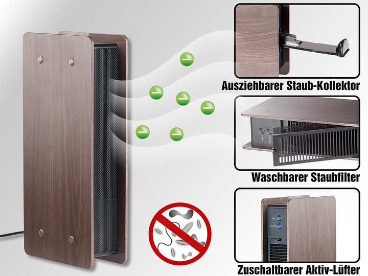 Newgen medicals Luftreiniger mit Ionisator und zuschaltbarem Lüfter