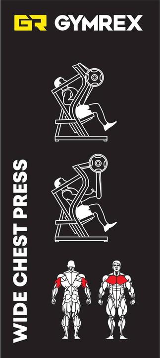 Produktbild Gymrex Brustpresse 135 kg Brustdrücken Brustdrückmaschine Brusttrainer Brustgerät