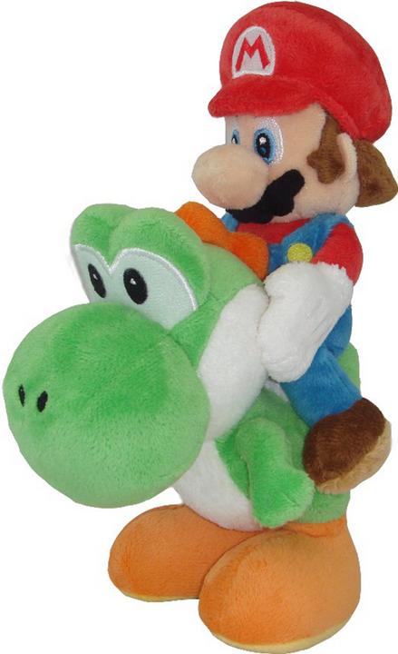 Nintendo Super Mario - Mario mit Yoshi (21 cm) - Plüschtier (22 cm)