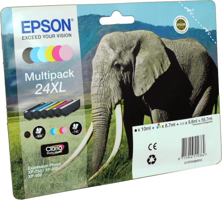 Immagine prodotto Epson T2438 Elefante (M, C, Y, LC, ML, FC)