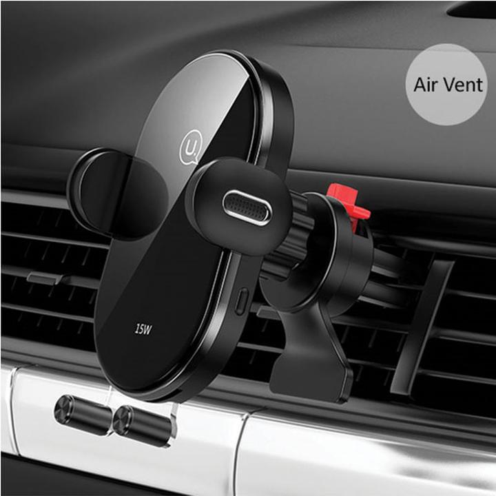 Produktbild Usams Uchwyt indukcyjny US-CD132 15W Automatic do kratki went. czarny/black CD132ZJ01
