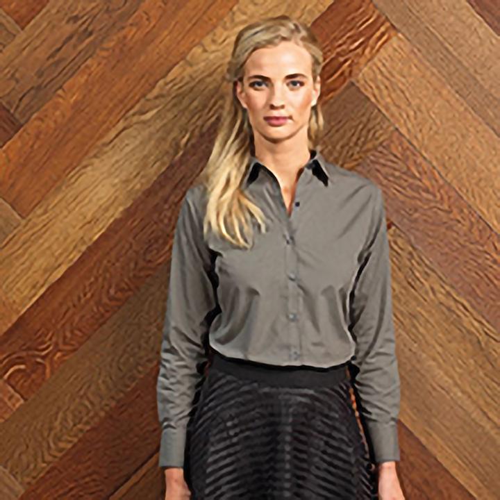Actual product image Premier Poplin blouse long-sleeved work shirt (34)