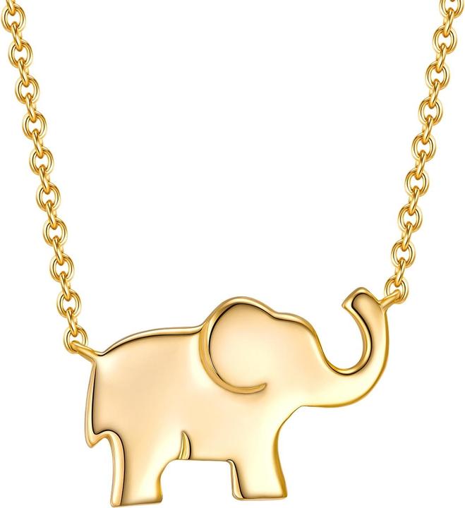 Image du produit Rafaela Donata Femme éléphant argent sterling or jaune 40,0 cm chaîne de base + 5,0 cm extension - 33780 (Argent Sterling, 40 - 45 cm)