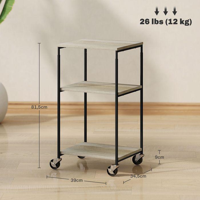 Produktbild Swisshandel24 Druckertisch mit Rolle, Druckerständer mit 3-Ebene, Druckerhalter, Druckerwagen