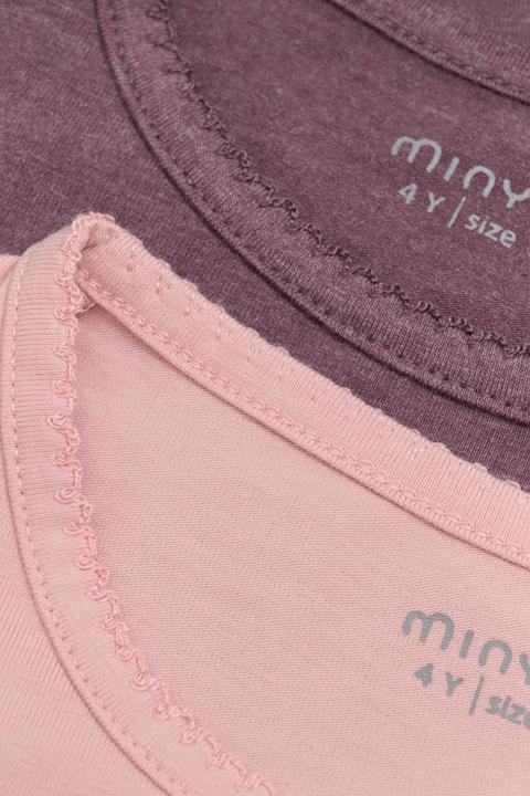 Produktbild Minymo T-Shirt 2er Set Misty Rose Gr. 128 (128)