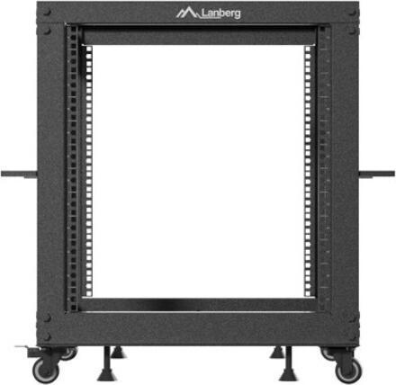 Produktbild Lanberg OPEN RACK 19 12U 600X600-1100 REGULOWANY CZARNY (6.86 HE, 19 Zoll Rack)