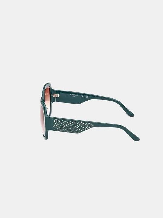 Actual product image Guess by Marciano Squared Acetate Green Brown Sunglasses