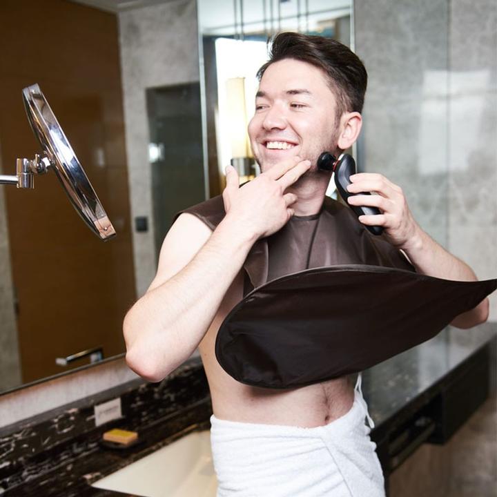 Produktbild König Design Bartschürze Rasierumhang Bart Kittel Lätzchen wasserdicht Rasieren Bartstyling