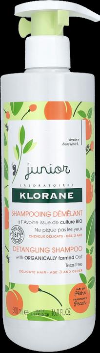 Produktbild Klorane Junior Pfirsich Entwirrendes Shampoo (500 ml) (500 ml, Flüssiges Shampoo)