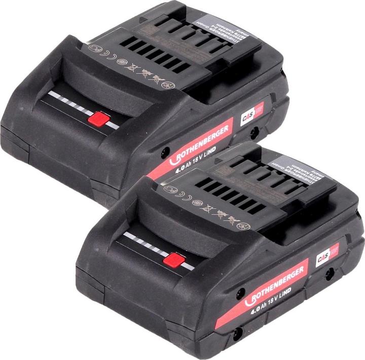Produktbild Rothenberger RO BP18/4 Li-HD Akkus - 18V / 4,0 Ah 2 Stück ( 1000002548 ) (18 V)