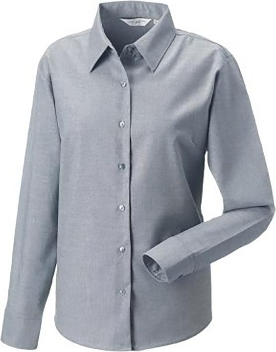 Produktbild Russell Collection Easy Care Oxford Bluse Langarm (4XL)