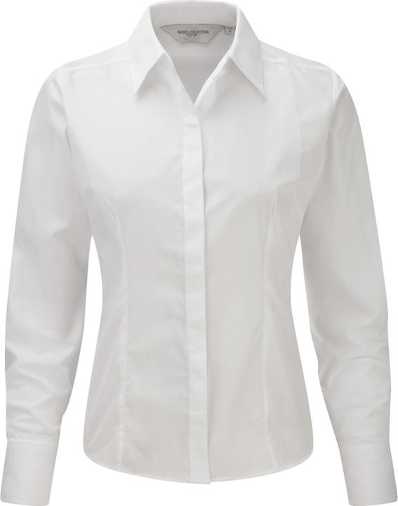 Image du produit Russell Collection Chemisier en popeline Chemise manches longues facile d'entretien cintré (S)