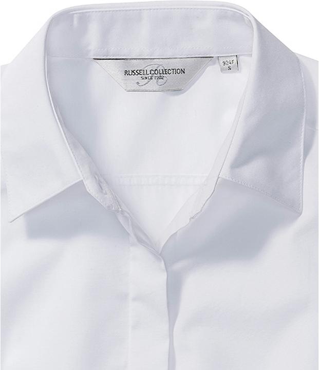 Image du produit Russell Collection Chemisier en popeline Chemise manches longues facile d'entretien cintré (S)