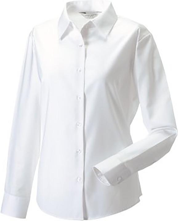Produktbild Russell Collection Easy Care Oxford Bluse Langarm (4XL)