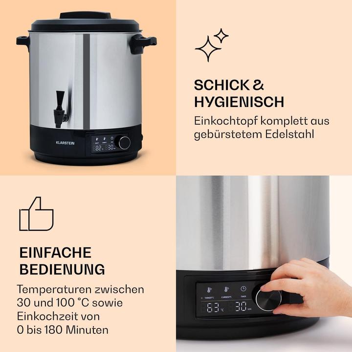 Actual product image Klarstein 2 in 1 boiler FP13-Abbey25L (25 l)