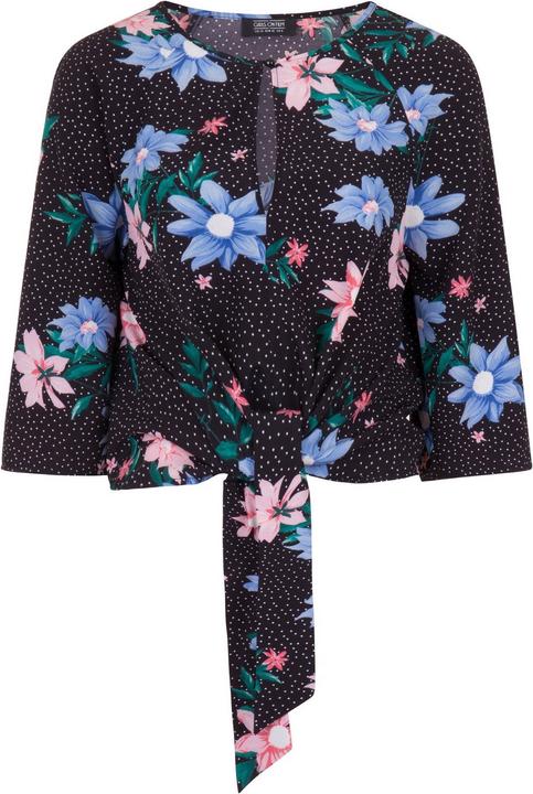 Actual product image Girls On Film s Lio blouse with floral pattern at the front for tying (36)