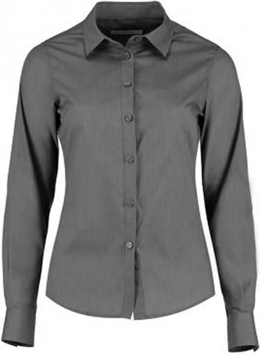 Kustom Kit PoplelinBluse langärmlig tailliert