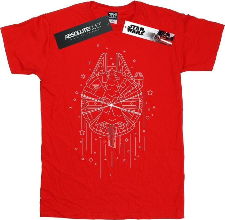 Star Wars Millennium Falcon Christmas Tree Delivery TShirt (L)