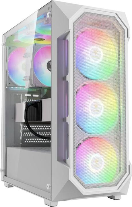 Produktbild Gamdias Boitier Moyen Tour ATX Aura GC1 Elite RGB avec panneau vitré (Blanc) (ATX)