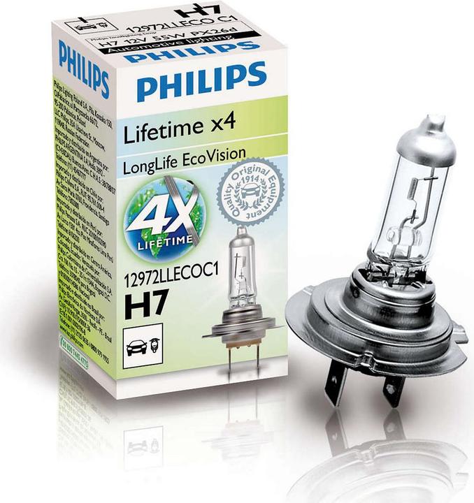 Actual product image Philips H7 LongLife EcoVision (H7)