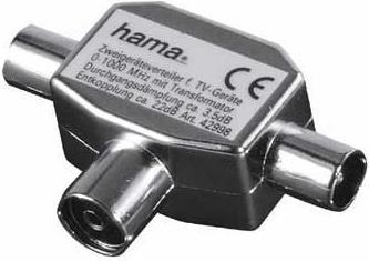 Actual product image Hama Antenna distributor coax coupling - 2 coax plugs
