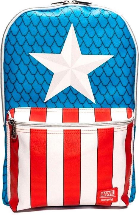 Produktbild Loungefly Marvel Captain America Rucksack with pin 45cm
