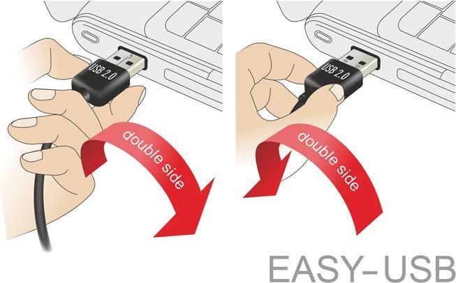 Produktbild Delock Easy USB-A - Micro-B, gewinkelt oben/unten (3 m, USB 2.0)