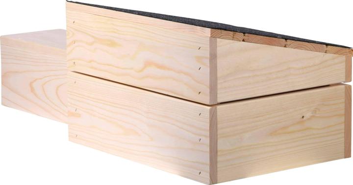 Dobar Casa per ricci con tetto in bitume nero 74,5 x 29 x 24 cm