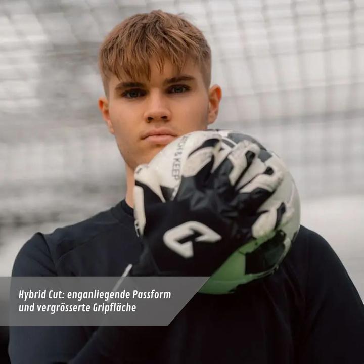 Actual product image Catch & Keep Fussballhandschuhe Pulse X Black Gr. 10 Torwart Goalie Handschuhe (10)