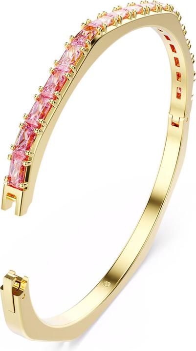 Immagine prodotto Swarovski Matrix Armreif Baguette Schliff Rosa Gold (17 cm, Metallo Swarovski)