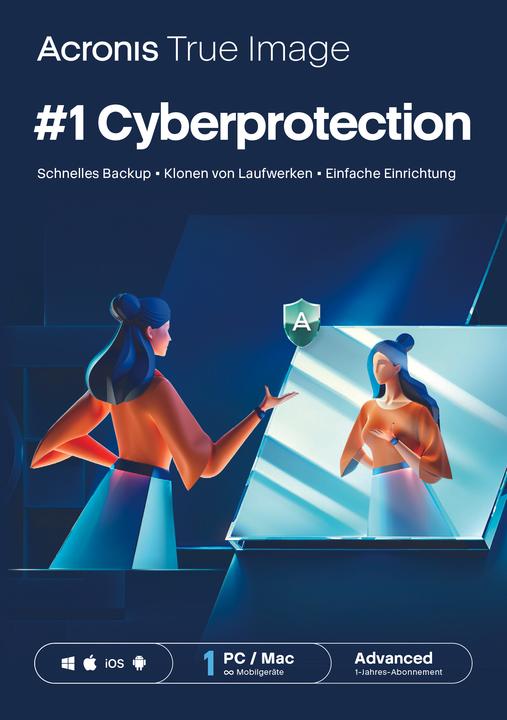 Produktbild Acronis Cyber Protect Home Office Advanced (1 User, 1 Geräte/User, 12 Monate)