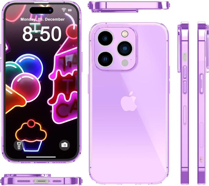 Produktbild Nalia Klar Transparente Neon Silikon Hülle (Apple iPhone 14 Pro)