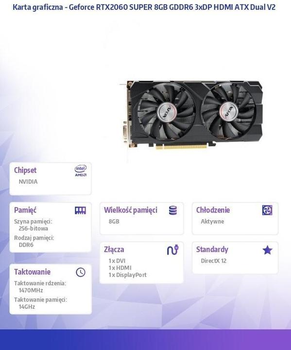 Actual product image AFOX GeForce RTX2060 Super (8 GB)