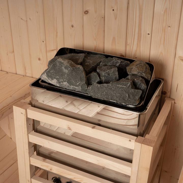 Produktbild Home Deluxe Outdoor Sauna Fasssauna AQUILA M - 195 x 120 cm für 2 Personen - Sauna mit 3,6kW Ofen (Plug & Play 3,6 KW interne Steuerung)