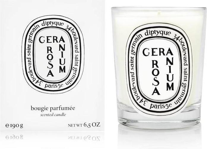 Image du produit Diptyque Bougie parfumée en pot Géranium rose (190 g)