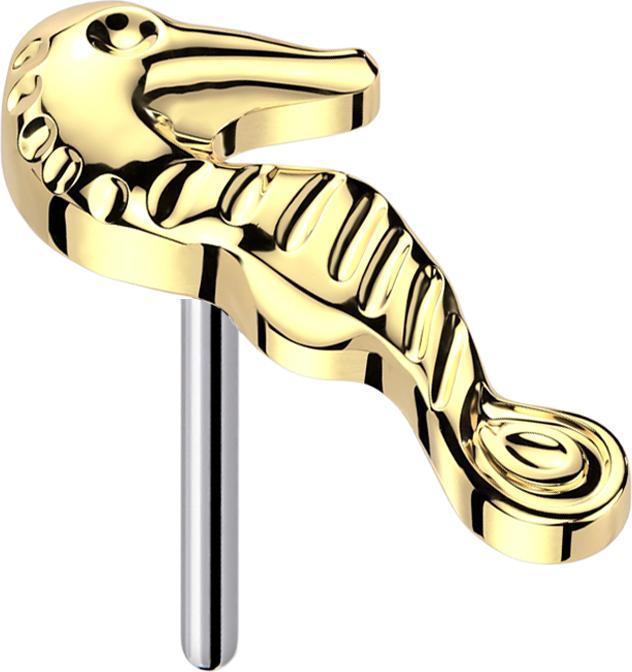 Produktbild Star Piercing Threadless Seepferdchen vergoldet (Titan)