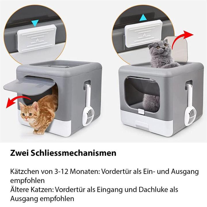 Produktbild Hermex Haubentoilette mit Deckel und Sieb (Katzenklo geschlossen)